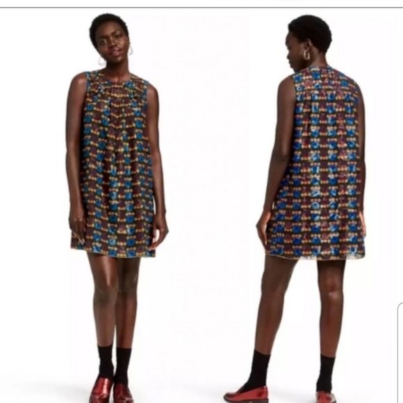 Anna Sui For Target Metallic Mod Dress Small - Picture 13 of 13